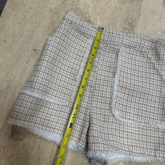 Shorts for Women High Waist Plaid Pattern Tweed Wide Leg Shorts Size M - Picture 5 of 8